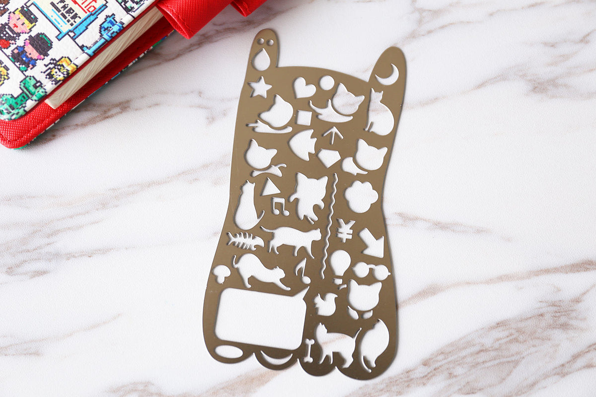 Cat Stencil/ Journal Stencil/Planner Stencil /Cute Stencil/ Shaper/Design Template/Stainless Steel/ 13 x 7 cm