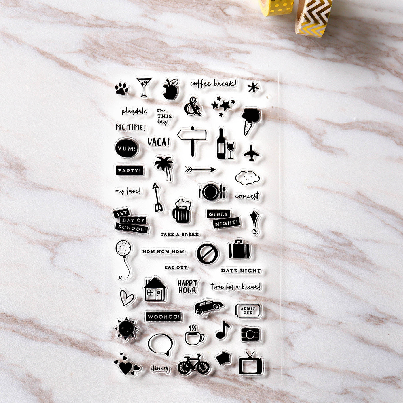 Coffee break Clear rubber Stamps/Planner Stamps/Stamp Set/party house clear  Stamps/Planning accessory/