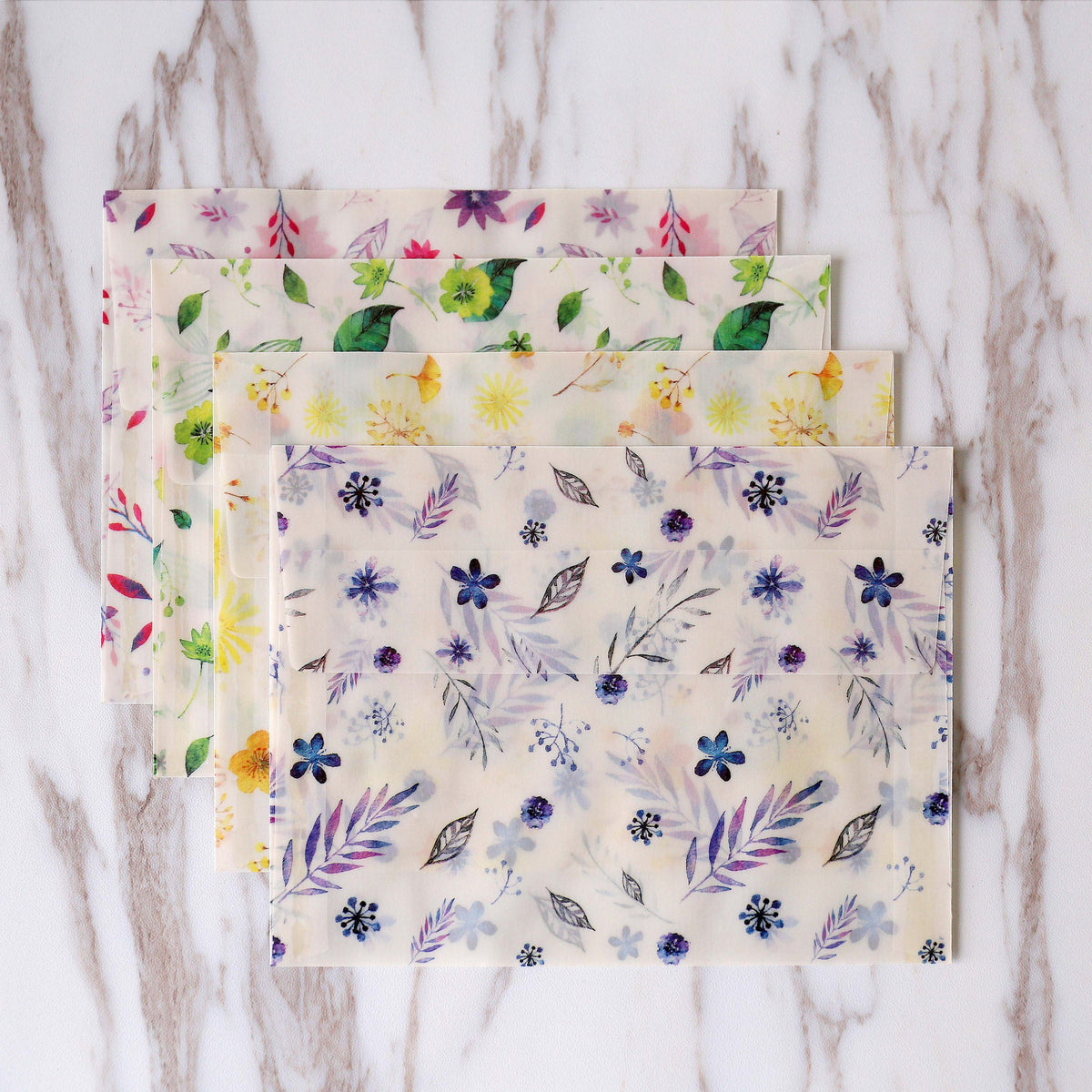 Leaves  Envelopes  /colorful leaves envelopes / Clear Envelopes / Glassine Envelopes