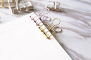 4pc  Paper Clips, gold bookmarks Metal Paper Clip,colorful Binder Clips,  Office Supplies, Midori Clip Planner Accessories