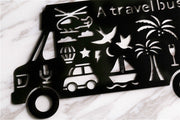 Travel Bus Bullet Journal Stencil/Camping Van  Stencil/Black Plastic/Stencil Template/ Bullet Journal Stencil