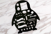 Penguin Silhouette STENCIL,/ Black Plastic /Arrow Stencil /Social Media Stencil/Planning accessory/Shape Stencil