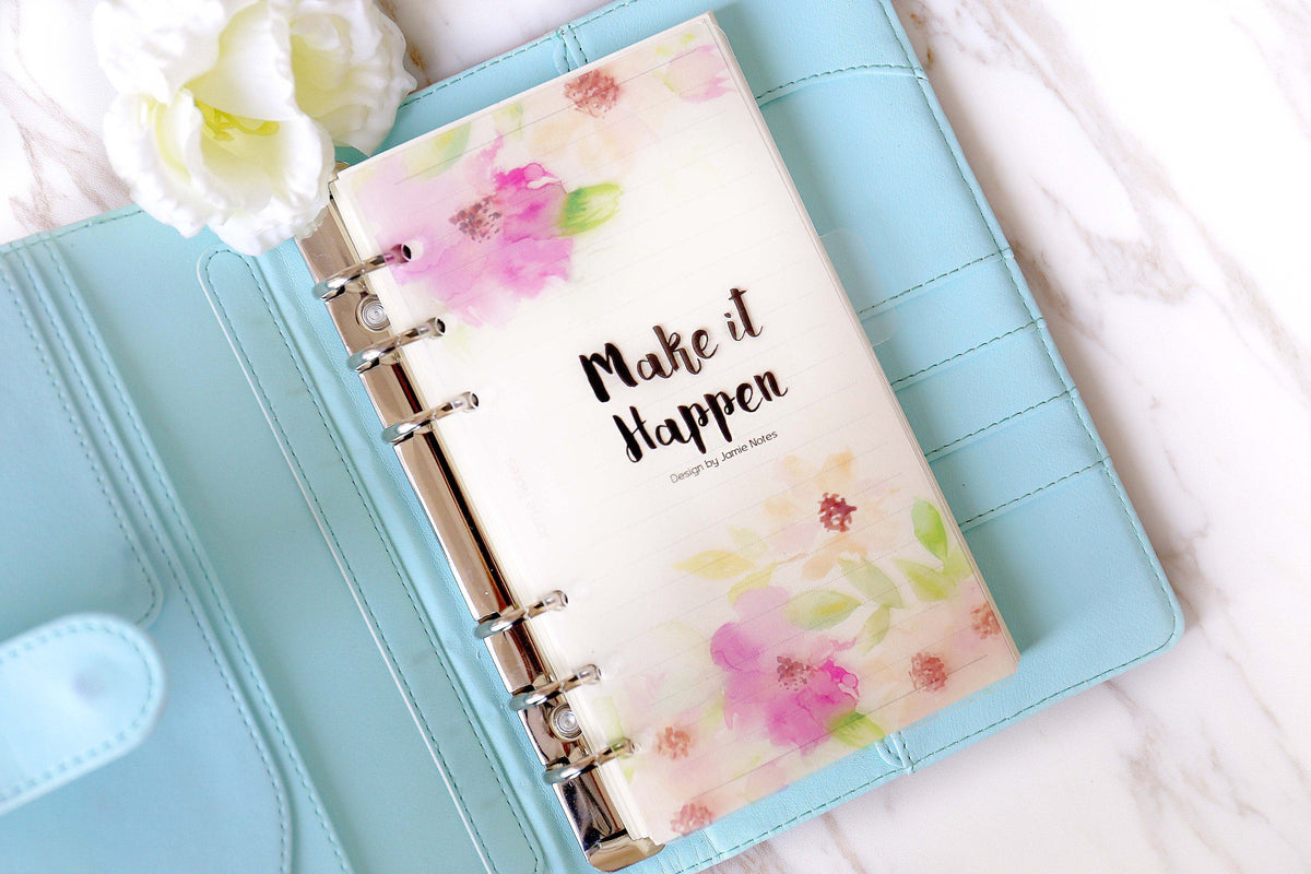 Set of 6 Watercolour Seasons Flower Gardens Planner dividers/A6 Semi-transparent Plastic  planner dividers/Dashboard/index dividers