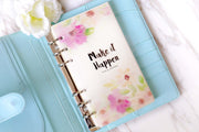 Set of 6 Watercolour Seasons Flower Gardens Planner dividers/A6 Semi-transparent Plastic  planner dividers/Dashboard/index dividers