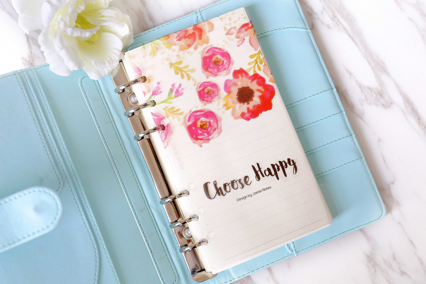 Set of 6 Watercolour Seasons Flower Gardens Planner dividers/A6 Semi-transparent Plastic  planner dividers/Dashboard/index dividers