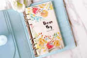 Set of 6 Watercolour Seasons Flower Gardens Planner dividers/A6 Semi-transparent Plastic  planner dividers/Dashboard/index dividers
