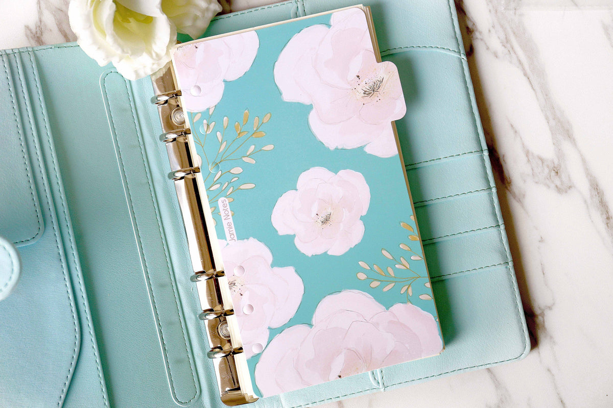 Set of 6 colorful flower Planner Dividers/Rose flower Planner dashboard/A5 dividers /Personal dividers /Planner divider set /