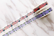 Set of 5 Flowers Washi Tape/pink rose  Washi Tape/Plants Washi Tape/puple flower  washi tape/ / Leaf washi tape