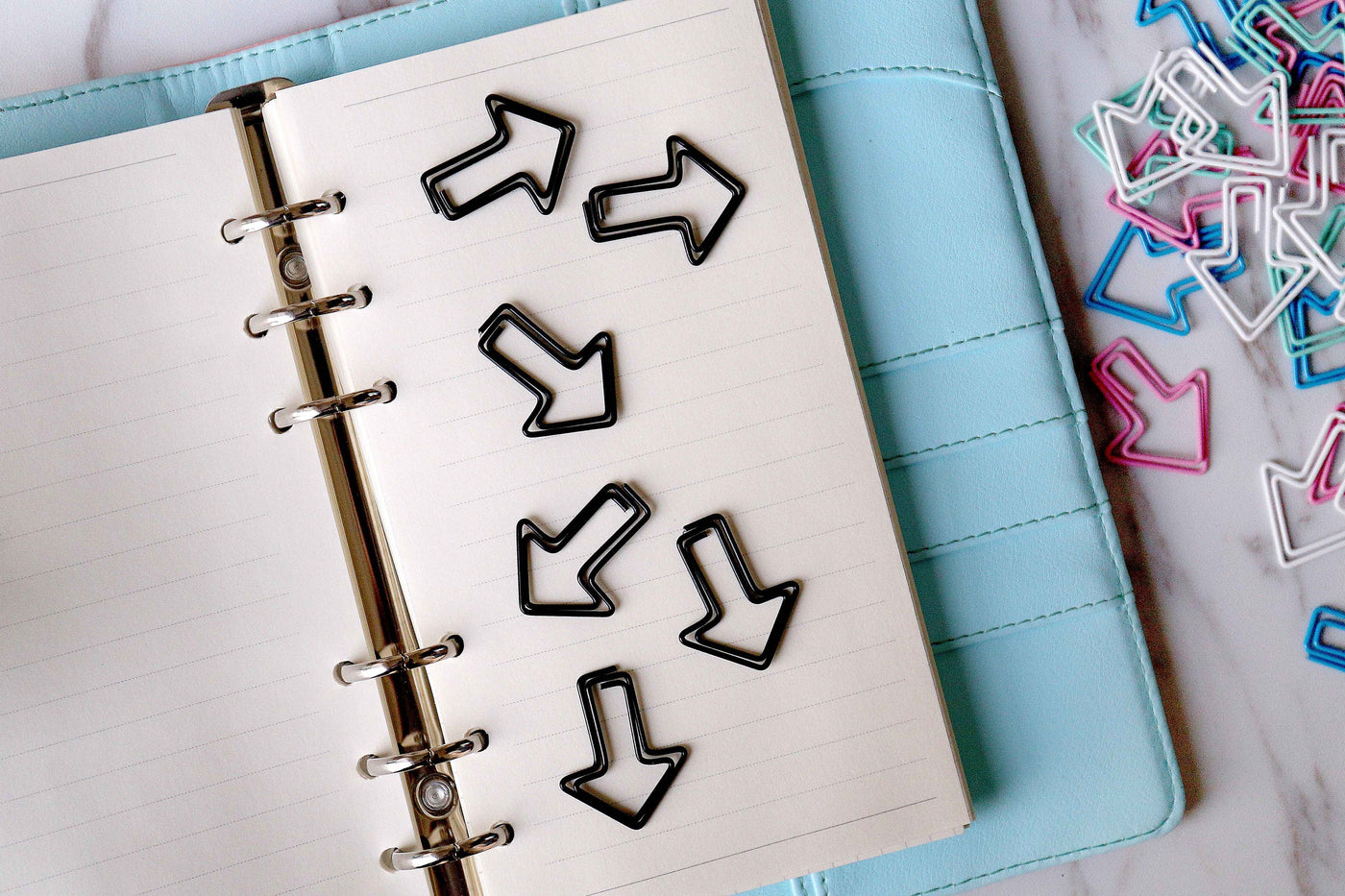 6PCS Arrow shaped paper clips/colorful paper Clip/Binder Clips/ Office Supplies