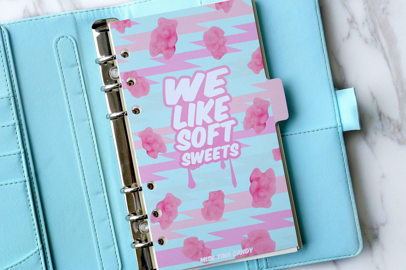 set of 6 Sweet  Dessert Planner Dividers/A5 dividers /Personal dividers /Planner divider set /Filofax dividers /