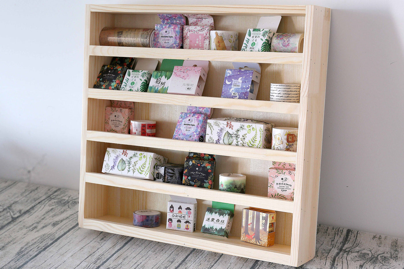 Washi Tape Organizer/Wooden Washi tape Storage Case/ Masking Tape Organizer / Washi Tape Holder/ Cosmetic Case/Wooden Frame for Washi tape