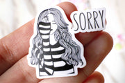 beautiful girls  Planner Stickers/unique hairstyle sticker set// Filofax Stickers/Lap top stickers/Scrapbook Sticker