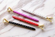 black dot diamond pen,white dot  pen /metal metallic fine point pen/red dot diamond pen /purple dot  diamond pens, black ink, planner pens,