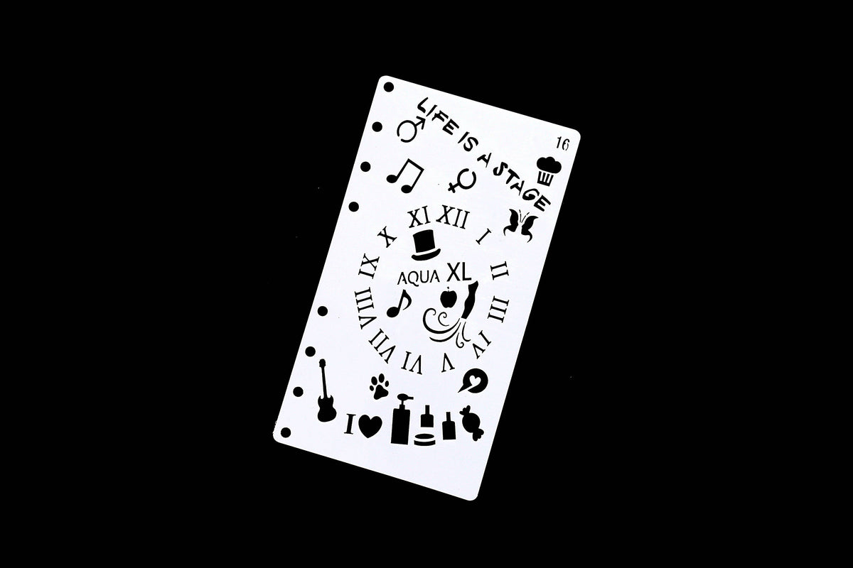 Note  stencil /Journal Stencil /Notebook Stencil/ life is stage  stencil /number stencil /Bullet Journal Stencil/ music plastic Stencil