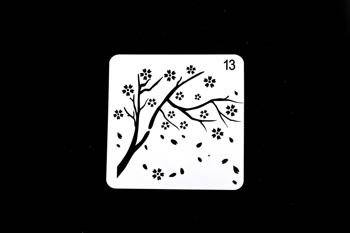 sakura tree  stencil /plant Journal Stencil /Notebook Stencil/ Cherry blossoms stencil /Bullet Journal Stencil/ plastic Stencil