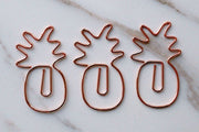3pc Pineapple Planner Paper Clips, rose gold bookmarks Metal Paper Clip /Binder Clips,  Office Supplies, Midori Clip Planner Accessories