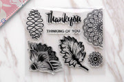 Beautiful leaves  clear  Stamp/flowers and leaves clear  Stamps/Thank  you  clear stamp/Travel Stamps/Journal Accessories clear stamp