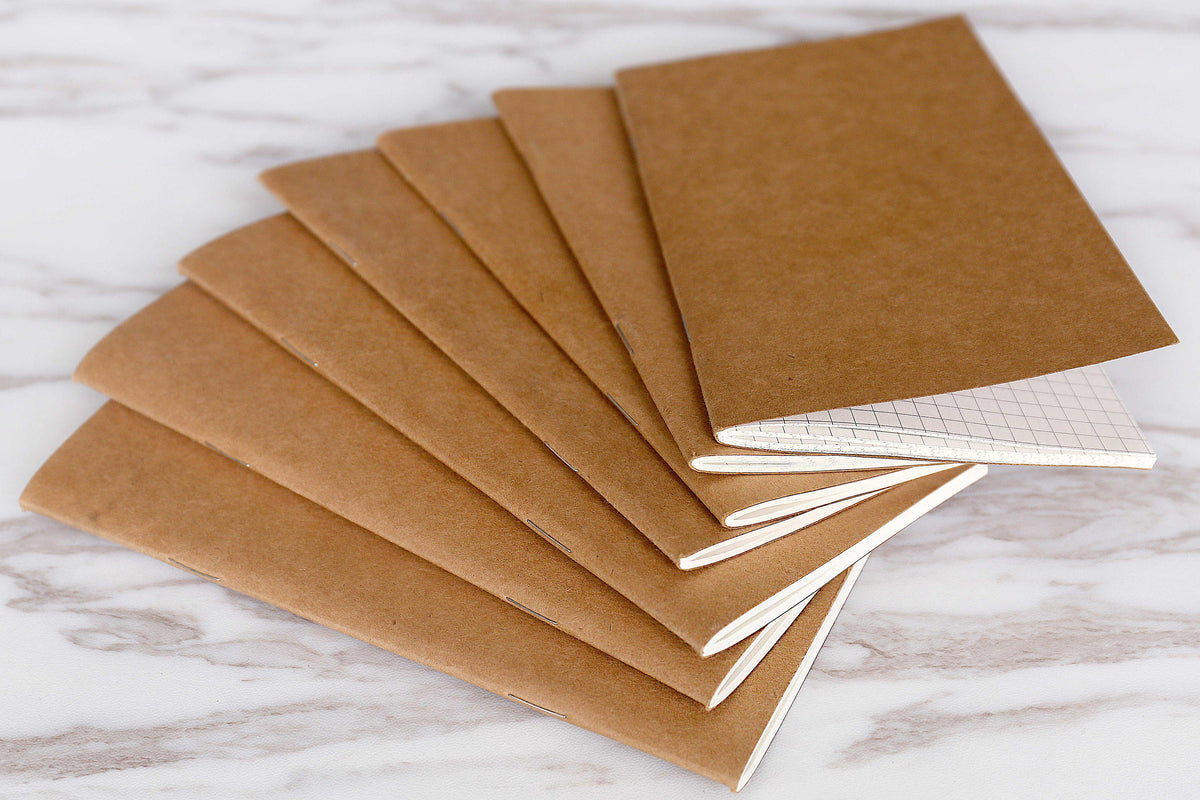 13PCS Passport Traveler's Notebook Insert/Midori Refills/Midori Insert /Paper Refill for Midori/Small Kraft Journals, Blank/Lined Notebook
