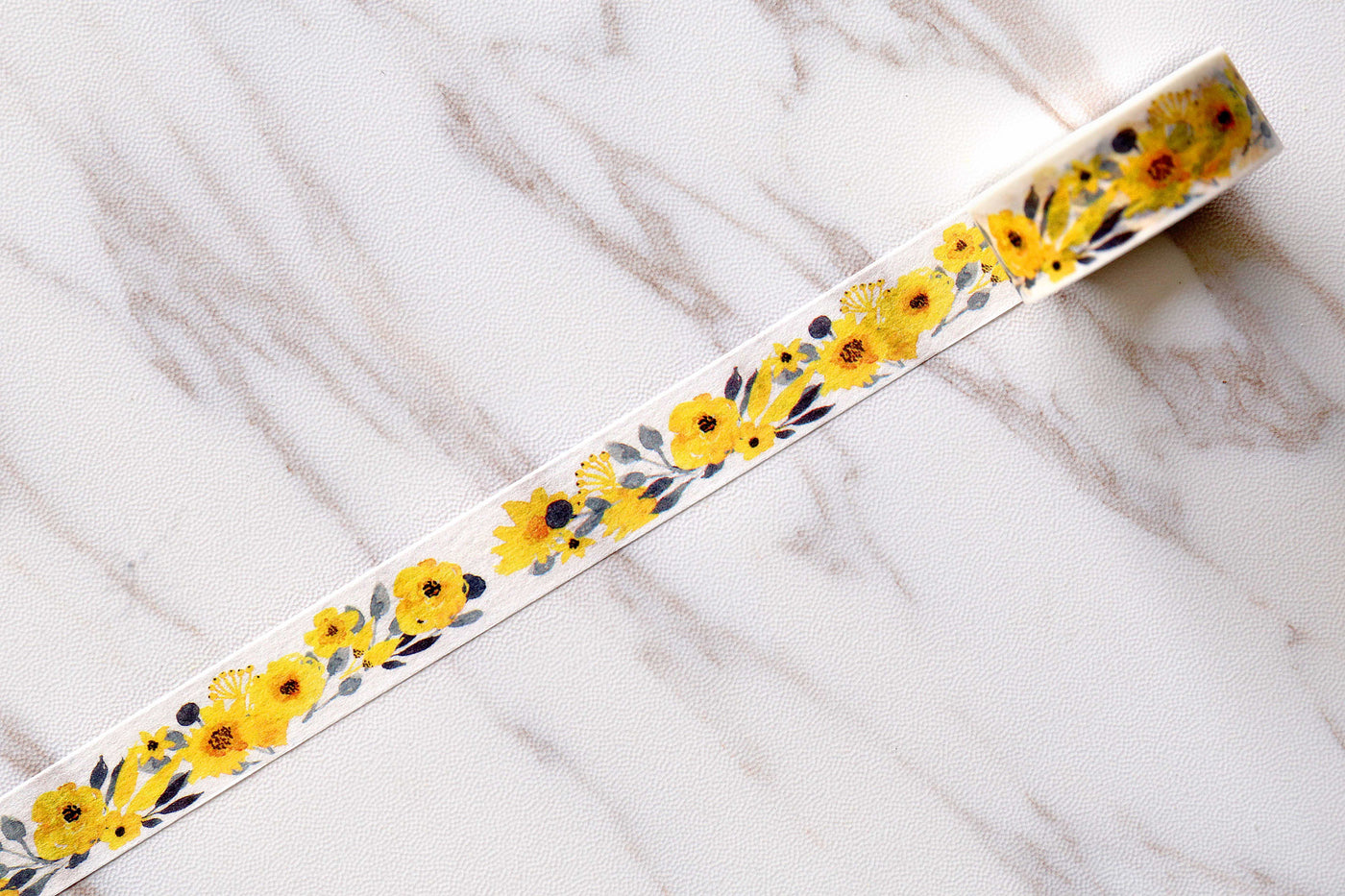 Set of 3 flowers washi tape/Yellow Floral Washi Tape/purple flower washi tape/Blossom Washi tape /Striped Washi  tape