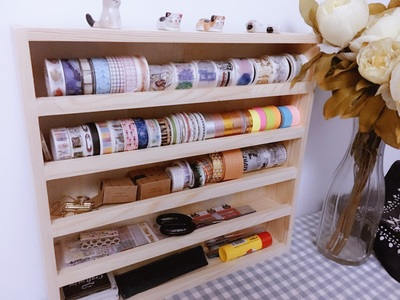 Washi Tape Organizer/Wooden Washi tape Storage Case/ Masking Tape Organizer / Washi Tape Holder/ Cosmetic Case/Wooden Frame for Washi tape
