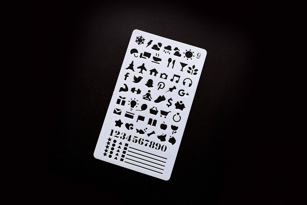 To do list stencil /Journal Stencil /Notebook Stencil/ checklist, star, weather, number Bullet Journal Stencil/ plastic Stencil