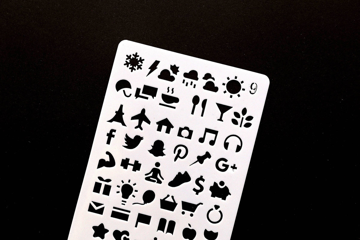 To do list stencil /Journal Stencil /Notebook Stencil/ checklist, star, weather, number Bullet Journal Stencil/ plastic Stencil