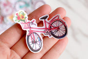 Bicycle Planner Stickers/ flowers  Stickers/ Filofax Stickers/colorful Bicycle Planner Stickers /Floral Scrapbook Sticker/cute stickers