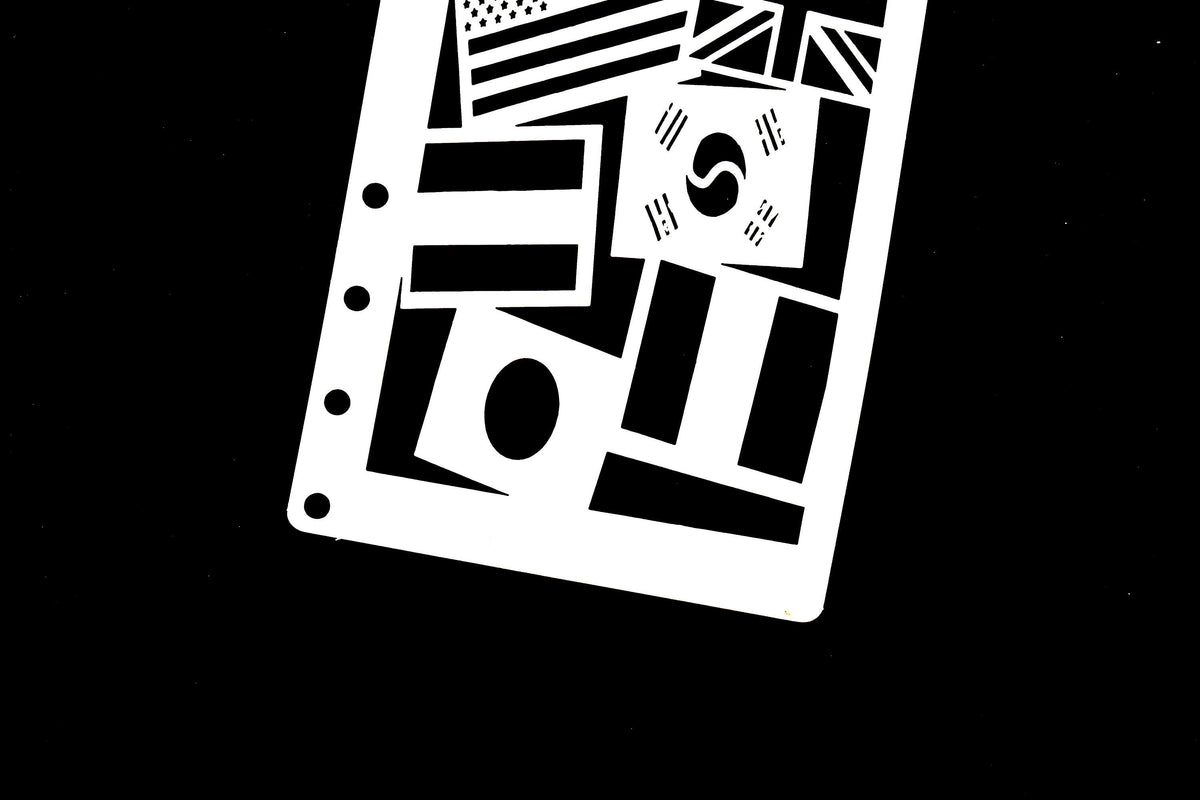 Country Flag Stencil /banner  stencil /Journal Stencil /Notebook Stencil/ Maple leaves  stencil /Bullet Journal Stencil/ plastic Stencil