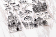 Princess clear stamp /king and queen clear stamp/Carriage clear stamp /happily ever after clear stamp/unicorn happy birthday stamp