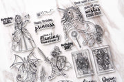 Princess clear stamp /king and queen clear stamp/Carriage clear stamp /happily ever after clear stamp/unicorn happy birthday stamp