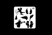Cupid Plastic Stencil / Angel, Wings  Planner Stencil,/Bullet Journal Stencil/ Soft Plastic  /Bullet Journal Stencil/ plastic Stencil