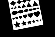 circle plastic   stencil /hexahedron Journal Stencil /star Notebook Stencil /hearts plastic stencil /triangular plastic stencil