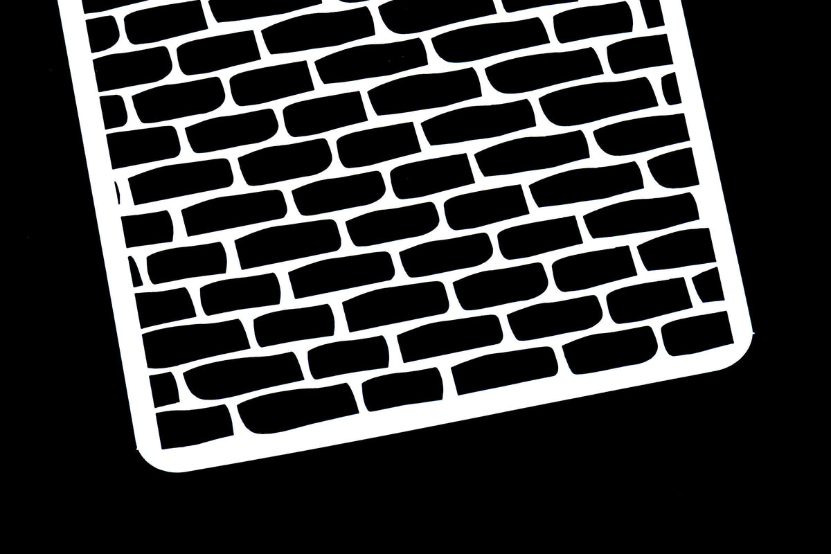 Brick Stencil, Bricks, Rugged Edge, Plastic Stencil, Bullet Journal Stencil /Bullet Journal Stencil/ plastic Stencil