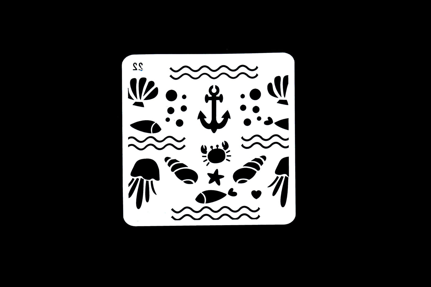 Marine Life Plastic Stencil /Jellyfish Stencil /Sea Stencil Bullet Journal Stencil /Bullet Journal Stencil/ Seashell plastic Stencil