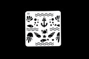 Marine Life Plastic Stencil /Jellyfish Stencil /Sea Stencil Bullet Journal Stencil /Bullet Journal Stencil/ Seashell plastic Stencil