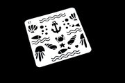 Marine Life Plastic Stencil /Jellyfish Stencil /Sea Stencil Bullet Journal Stencil /Bullet Journal Stencil/ Seashell plastic Stencil