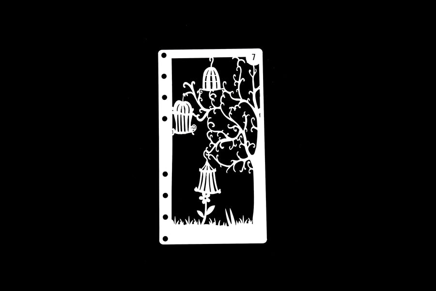 Cage Bullet Stencil / Journal Stencil /tree breach  Notebook Stencil/ Planner Stencil/ Planner Accessory/flowers  Plastic stencil