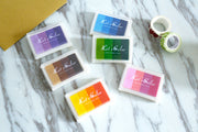 24 Colors Gradient Ink pad /Multicolor rainbows stamps/Ink Pads DIY Multicolor Papers Febric Wood Rainbows/Graduated Colors Rainbow Ink