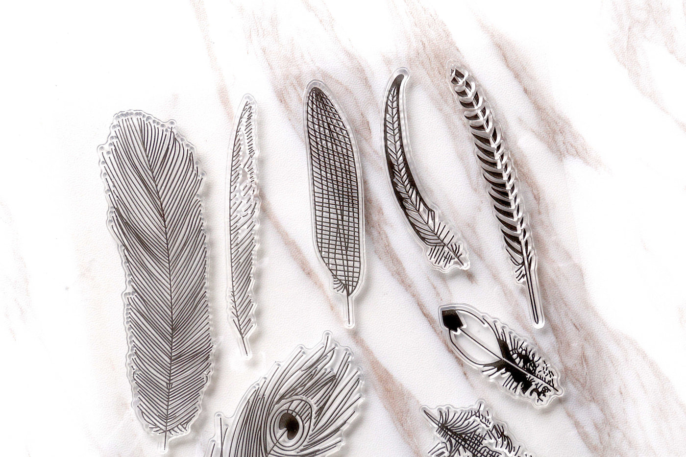 Feather Clear Rubber Stamp/cute feather  Clear Stamp/feather transparent clear stamp/birthday gift clear stamp