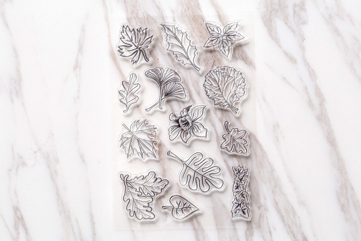 leaves  Clear Rubber Stamp/maple  leaves  Clear Stamp/cute leaves transparent clear stamp/beautiful leaves  clear stamp