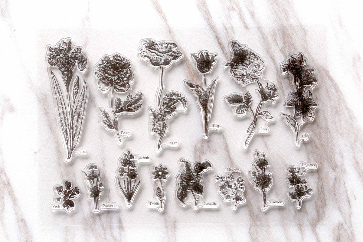 cute flowers  Clear Rubber Stamp/beautiful rose  Clear Stamp/lris peony ,poppy, tulip transparent clear stamp/lily many beautiful flowers