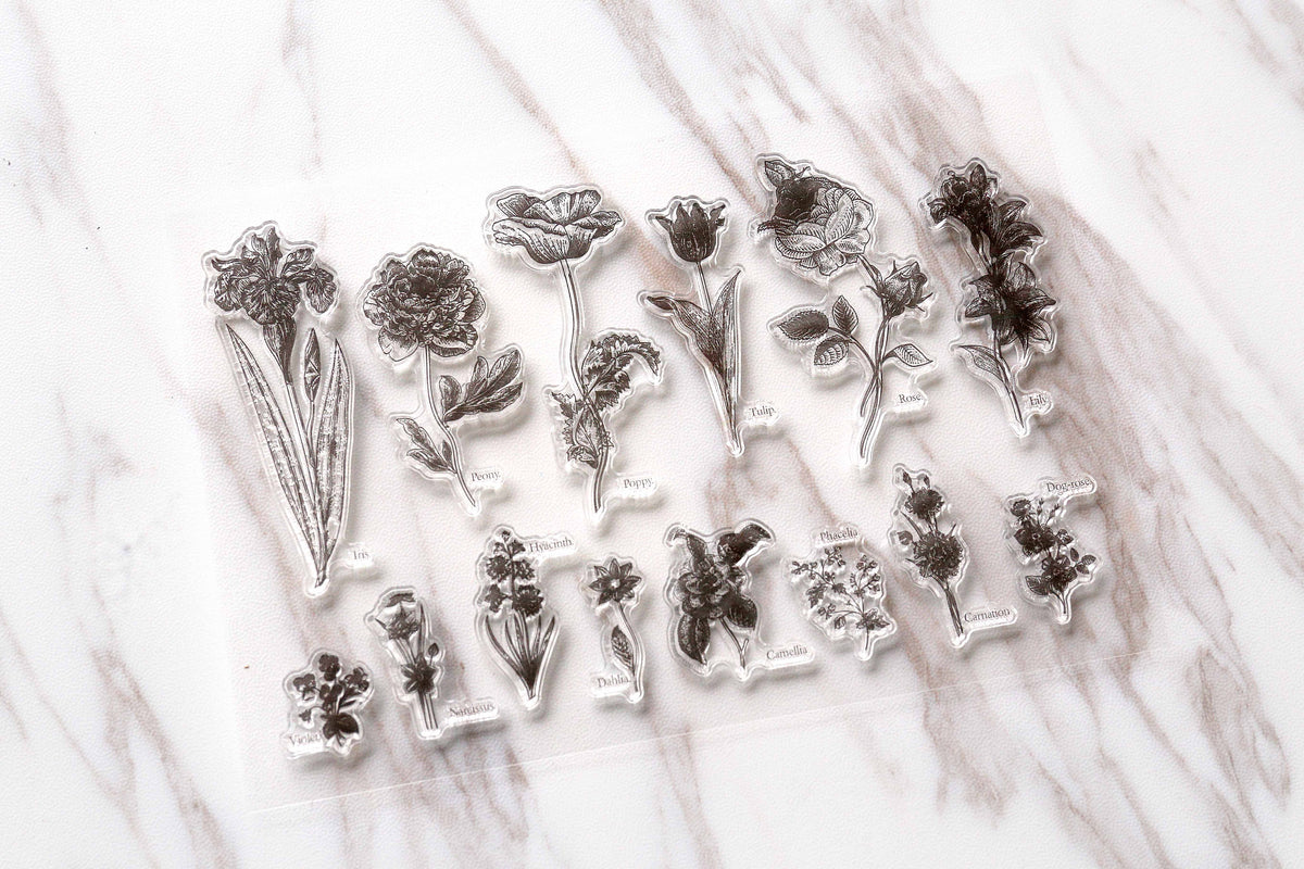 cute flowers  Clear Rubber Stamp/beautiful rose  Clear Stamp/lris peony ,poppy, tulip transparent clear stamp/lily many beautiful flowers