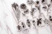 cute flowers  Clear Rubber Stamp/beautiful rose  Clear Stamp/lris peony ,poppy, tulip transparent clear stamp/lily many beautiful flowers