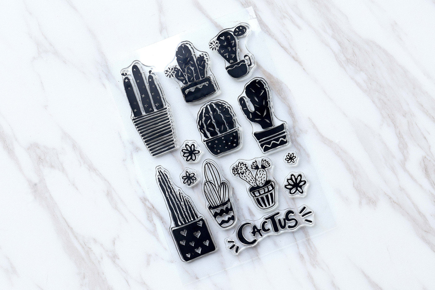 Cactus Rubber Stamp/cacti Stamp/succulent clear stamp/botanical stamp/ tropical stamp