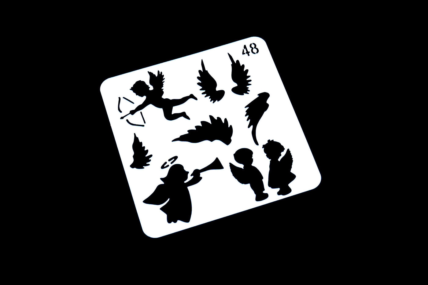 Cupid Plastic Stencil / Angel, Wings  Planner Stencil,/Bullet Journal Stencil/ Soft Plastic  /Bullet Journal Stencil/ plastic Stencil