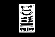 key Bullet Journal Stencil /banner Planner Stencil/flag  Planner Accessory/ Notebook Stencil/Bullet Journal Stencil/ plastic Stencil