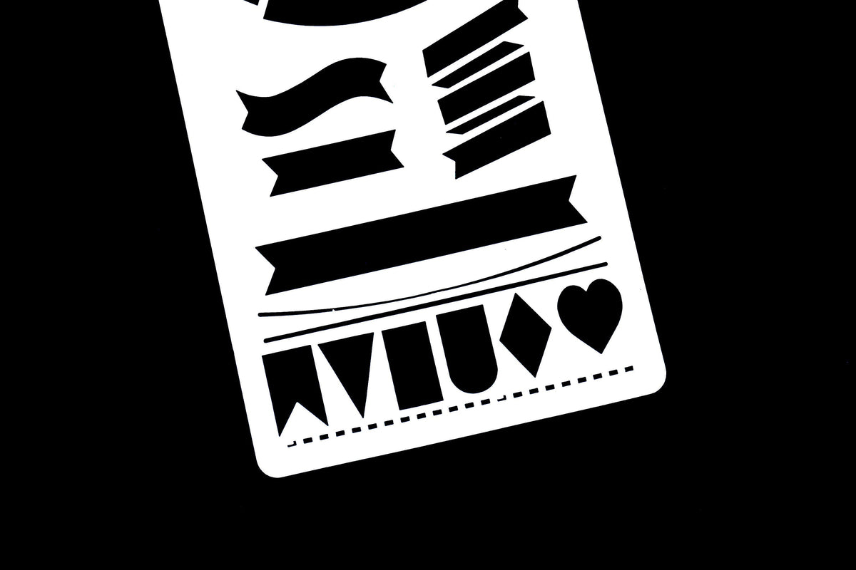 key Bullet Journal Stencil /banner Planner Stencil/flag  Planner Accessory/ Notebook Stencil/Bullet Journal Stencil/ plastic Stencil