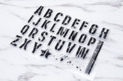 Distressed Grunge Alphabet Transparent Stamp/  Upper Case Rubber Stamp/Block Letters clear stamp /Stencil,Splatter Splash clear stamp