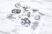 Mushroom clear Stamp/Mushroom Clear Transparent Stamp/Fungi Rubber Stamp/ Planner Bullet Journal, Fungus, Food, Nature, Forest