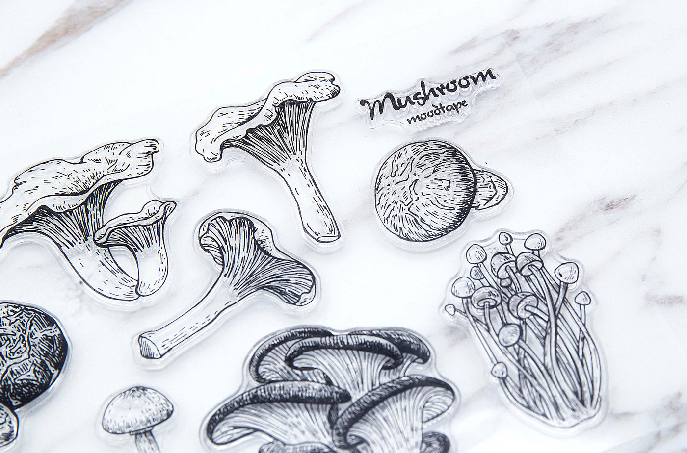 Mushroom clear Stamp/Mushroom Clear Transparent Stamp/Fungi Rubber Stamp/ Planner Bullet Journal, Fungus, Food, Nature, Forest
